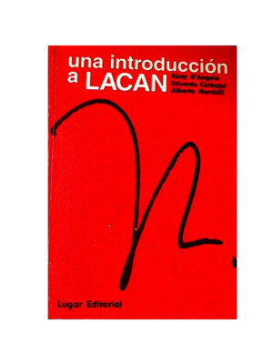 Una Introduccion a Lacan Eduardo Carbajal Rinty D Angelo Alberto Marchilli PDF