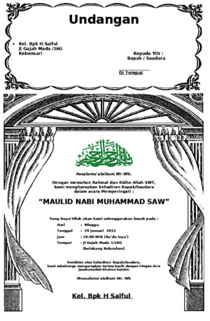 Undangan Maulid Nabi Muhammad