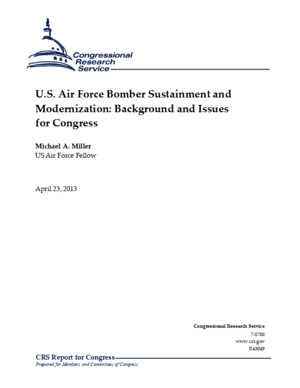 US Air Force Bomber Sustainment and Modernization- Background and Issues for Congress