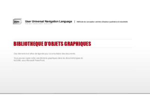 User Universal Navigation Language | Méthode de conception centrée utilisateur qualitative et industrielle Modèle déposé – Gabarit libre dutilisation –
