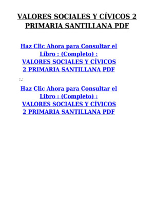 Valores Sociales y Cívicos 4 Primaria Santillana PDF