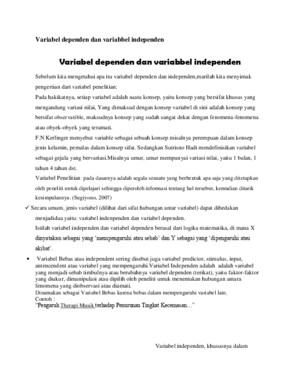 Variabel dependen dan variabbel independendocx