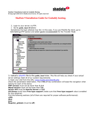 Version 9 Manuals Installation Update Upgrade SkaDate 9 Installation Guide for Godaddy Hosting