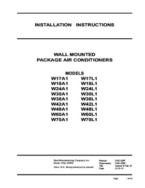 Wall Mounted Package Air Conditioner