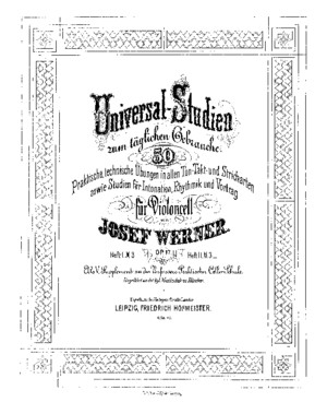 Werner Universal Studies for Cello Op17 Book 1
