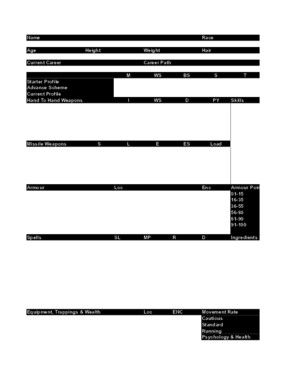 WFRP 1st edition Character Sheet (Spreadsheet)