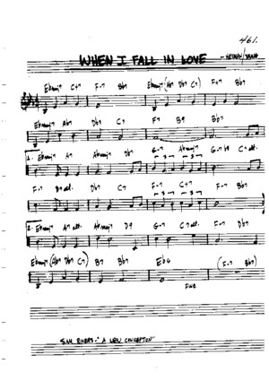 When I fall in love- Lead Sheet - Sheet Music