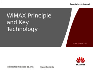 WiMax Principle and Key Technology