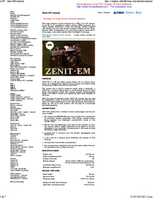 Zenit EM Manual