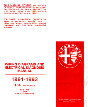Alfa Romeo 164 - Wiring Driagrams and Electrical Diagnosis Manual