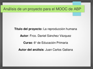 Analisis proyecto para MOOC de ABP
