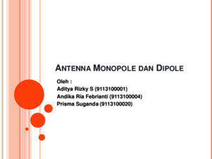 Antenna Monopole Dan Dipole