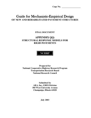 Appendix QQ( STRUCTURAL RESPONSE MODELING of RIGID PAVEMENTS) of NCHRP 2003 Guide for Mechanistic-Empirical Design of New and Rehabilitated Pavement Structures