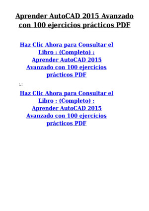 Aprender AutoCAD 2015 Con 100 Ejercicios Prácticos PDF