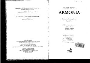 Armonia- Walter Piston