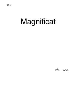 Arvo Pärt - Magnificat