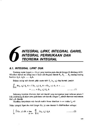 Bab6-Integral Lipat, Integral Garis, Integral Permukaan Dan Teorema Integral