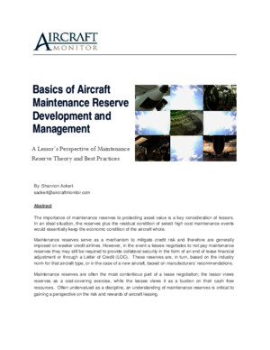Basics Aircraft Maintenance Reserve
