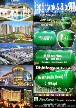 Bio seven septic tank, septik tank, tangki septik, bio septictank, biotech & biofil tration system ramah lingkungan & efisien