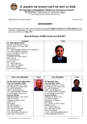 Board of Directors List -2015-2017-With Photo