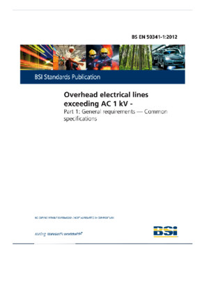 BS en 50341 2012 Ovrhead Elctr Lines Exceeding AC1kV