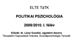 1 Mi a politikai pszichológia pptpps