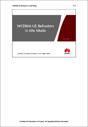 1-Owo115010 Wcdma Ran13 Ue Behaviors in Idle Mode Issue101