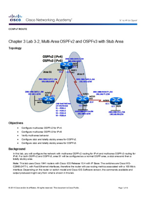 Ccnpv7 Route Lab3-2 Multi-Area-ospf Student