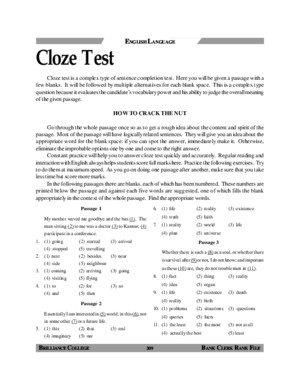 Cloze test