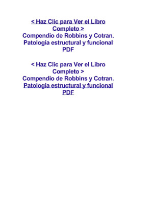 Compendio de Robbins y Cotran Patología Estructural y Funcional PDF