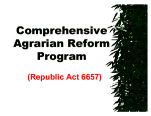 Comprehensive Agrarian Reform Program (CARP)docx