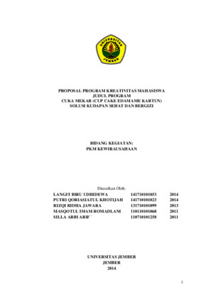Judul Proposal PKM Lolos PIMNAS 23 - Download Documents
