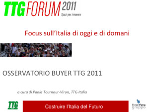 Costruire l'Italia del futuroFocus sull'Italia di oggi e di domani