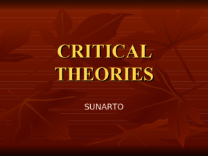 Critical theories