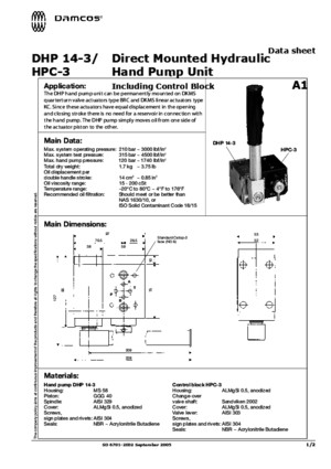 Damcos Danfoss HP DHP 14 3 MS RS Parts List Drawing