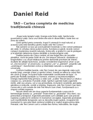 Daniel Reid TAO Carte Completa de Medicina Traditional a Chineza