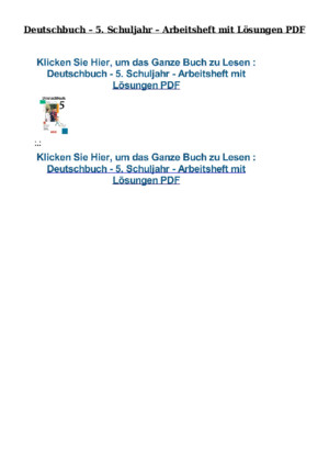 Deutschbuch - 5 Schuljahr - Arbeitsheft mit Losungen PDFpdf