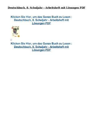 Deutschbuch 8 Schuljahr - Arbeitsheft mit Losungen PDFpdf