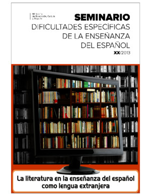Dificultades específicas de la enseñanza del español La literatura en la enseñanza del español como lengua extranjera