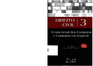 Direito Civil - Volume 3 - Teoria Geral dos Contratos e Contratos em Especie - Flavio Tartuce- 2015pdf