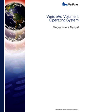 DOC00301 Verix EVo Volume I Operating System Programmers Manual