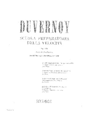 Duvernoy Jean Baptiste - Preparatory School of Velocity Op 276