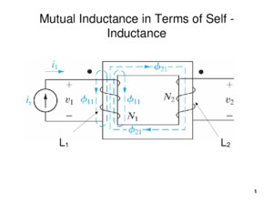 ECE 201 Circuit Theory 11 Mutual Inductance in Terms of Self - Inductance L1L1 L2L2