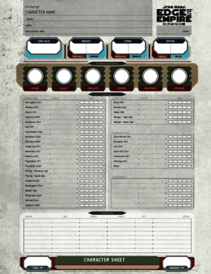 Edge of the Empire Character Sheet