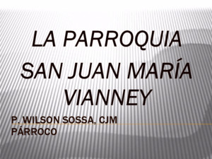 El diagnóstico Pastoral de la Parroquia San Juan María vianney