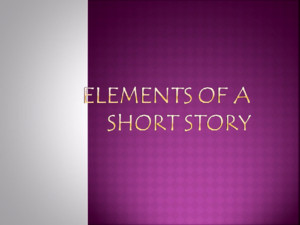 Elements of a Short Story OBJECTIVES Identify elements of a short story Define elements of a short story Demonstrate mastery of short story elements