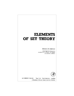 Enderton HB Elements Of Set Theory, Academic, 1977pdf