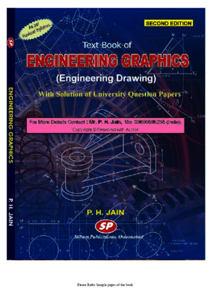 ENGINEERING GRAPHICS (ENGINEERING DRAWING) by PHJain