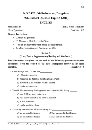 English 2nd Language MQP-3 2015(Modified)