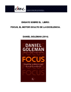 Ensayo Del Libro Focus Daniel Goleman